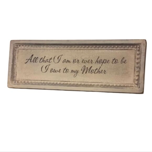 MY MOTHER decortive Crackled Metal Inspirational Wall Plaque - Picture 1 of 9
